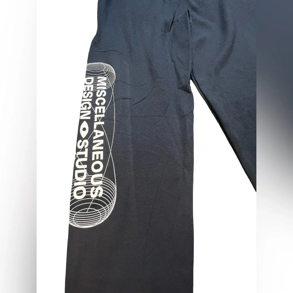 Misc. Design Studio Black Graphic Sweatpants Embrace‎ the Journey Joggers large
